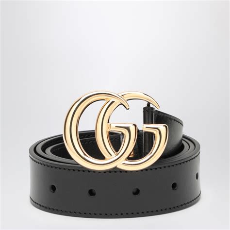 gucci gürtel herren schwarze schnalle|Gürtel Double G aus Leder in Schwarz .